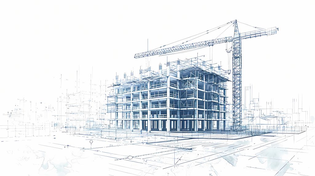 Blueprint sketch for a construction project